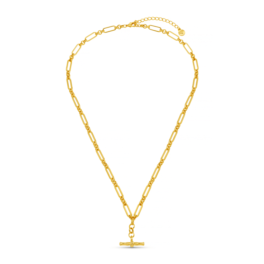 Orelia Open Link T-Bar Drop Necklace