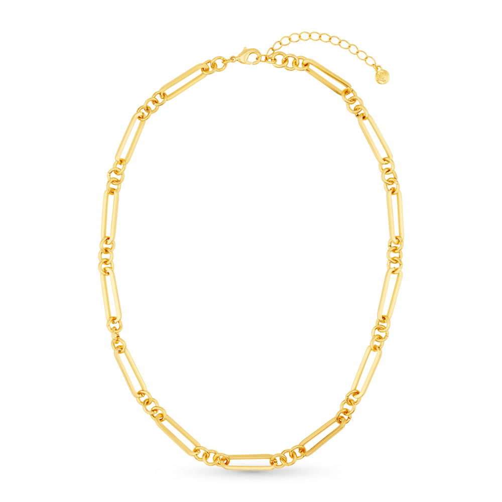 Orelia Open Rectangular Link Necklace