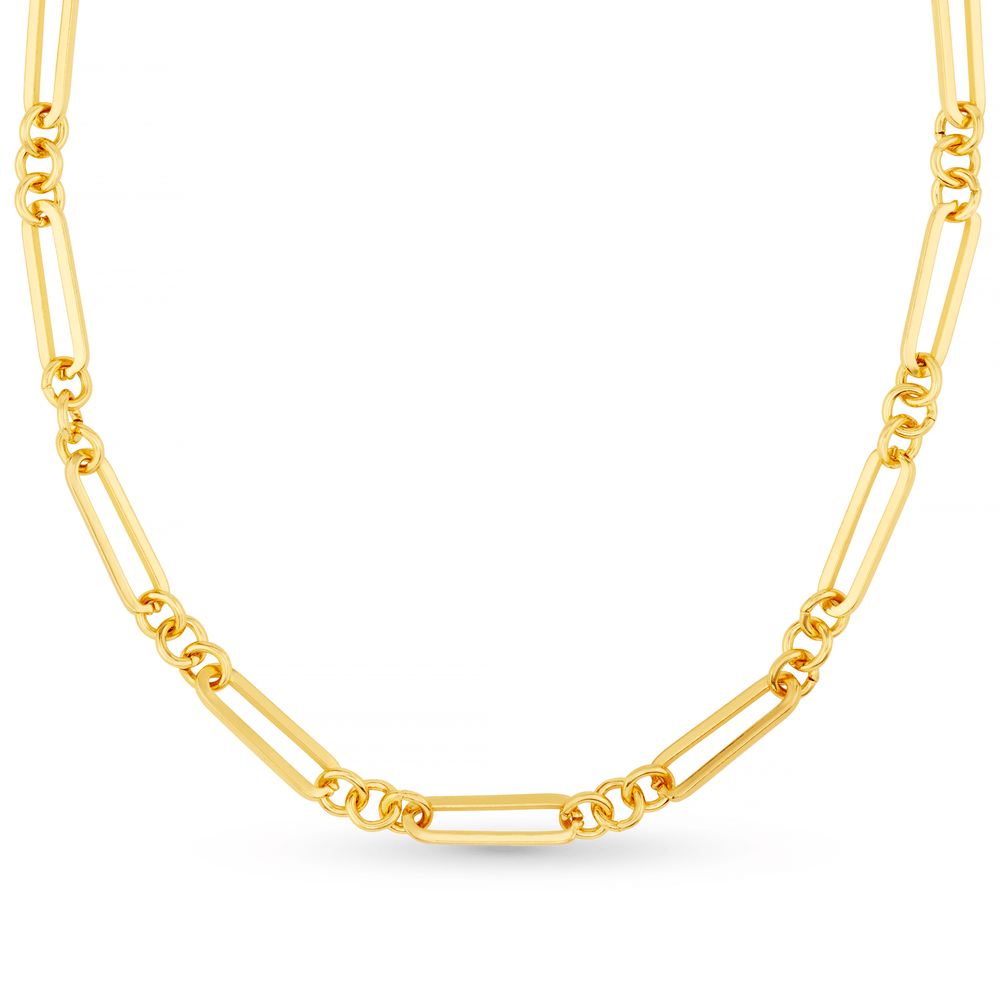 orelia Open Rectangular Link Necklace