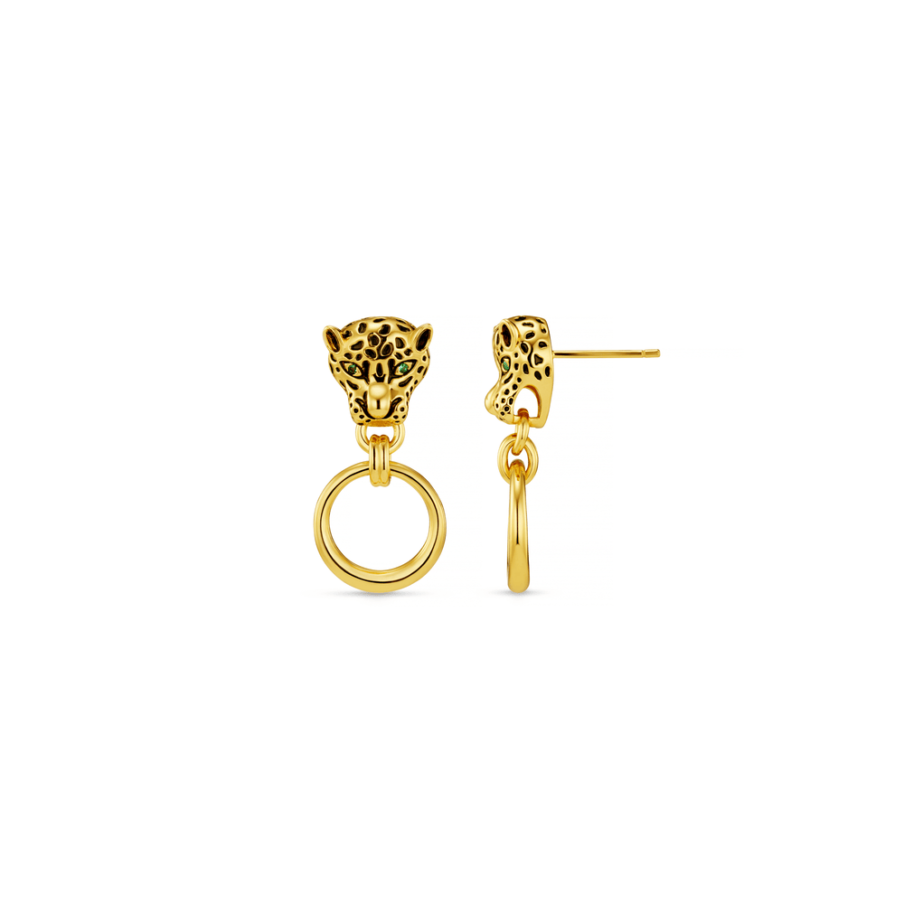 orelia Panther Doorknocker Earrings