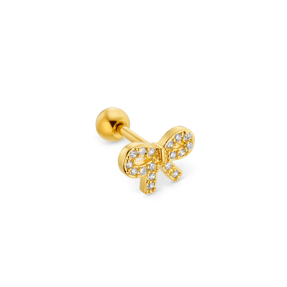 orelia Pave Bow Barbell