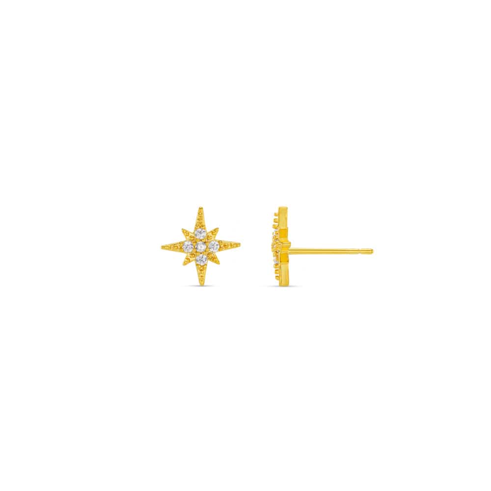 orelia Pavé Celestial Stud Earrings