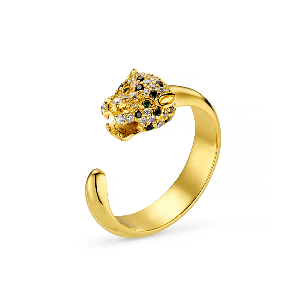 orelia Pave Panther Ring