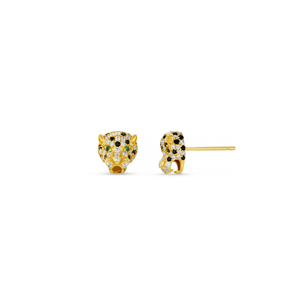 orelia Pave Panther Stud Earrings