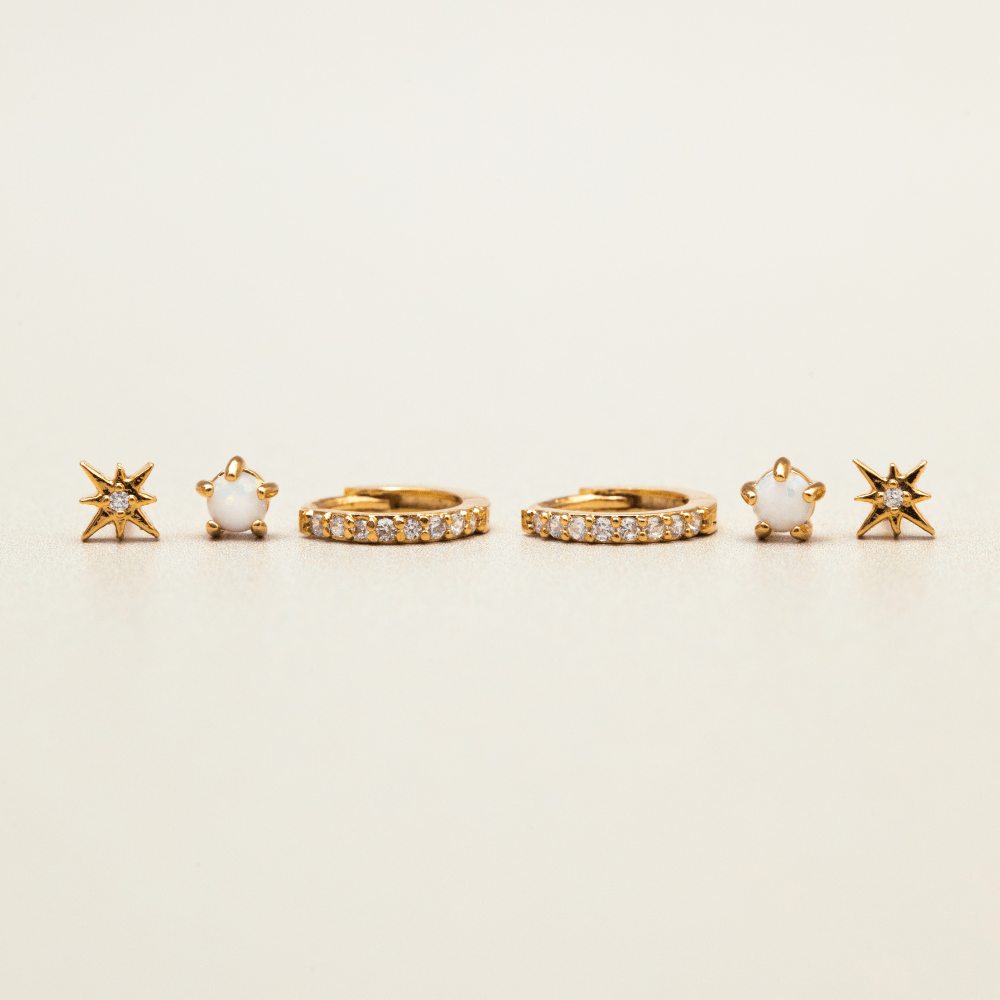 Orelia Pave Starburst & Opal Mini Micro Pack