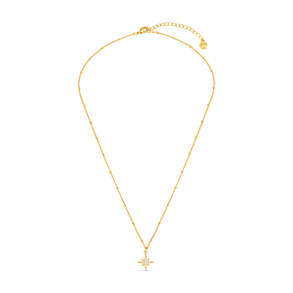 Orelia Pavé Starburst Satellite Chain Necklace