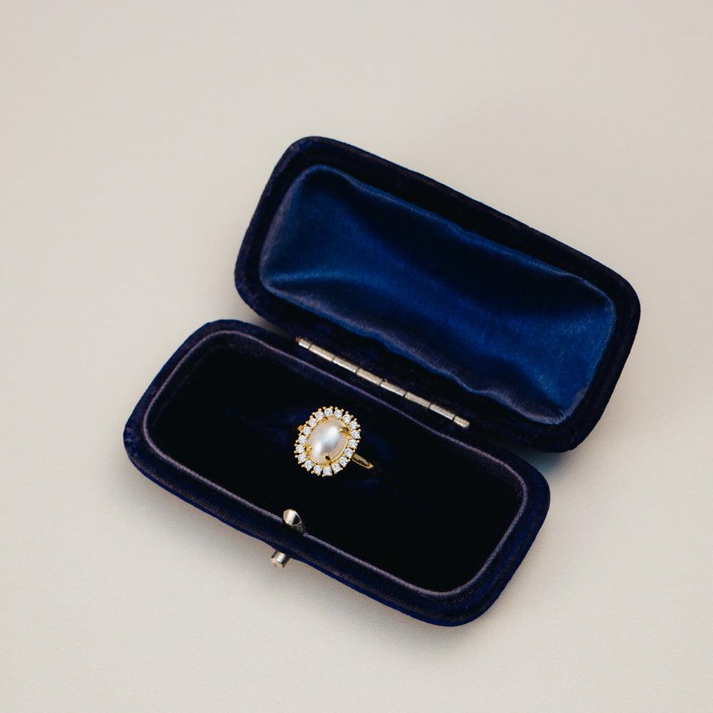 Orelia Pearl & Pavé Statement Ring