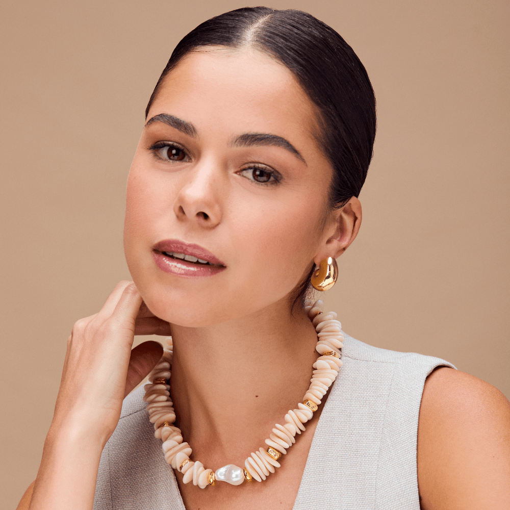 Orelia Polished Ammonite Domed Studs