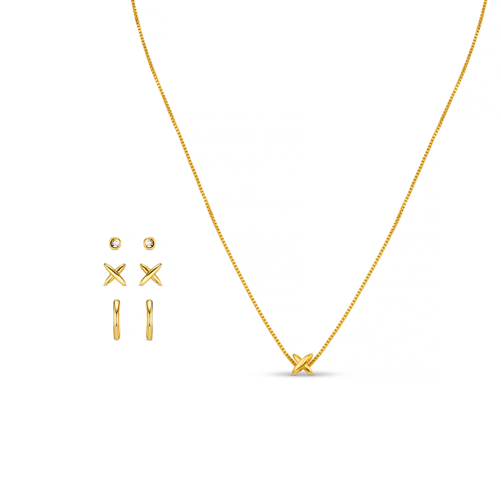 orelia Polished Cross Jewellery Set