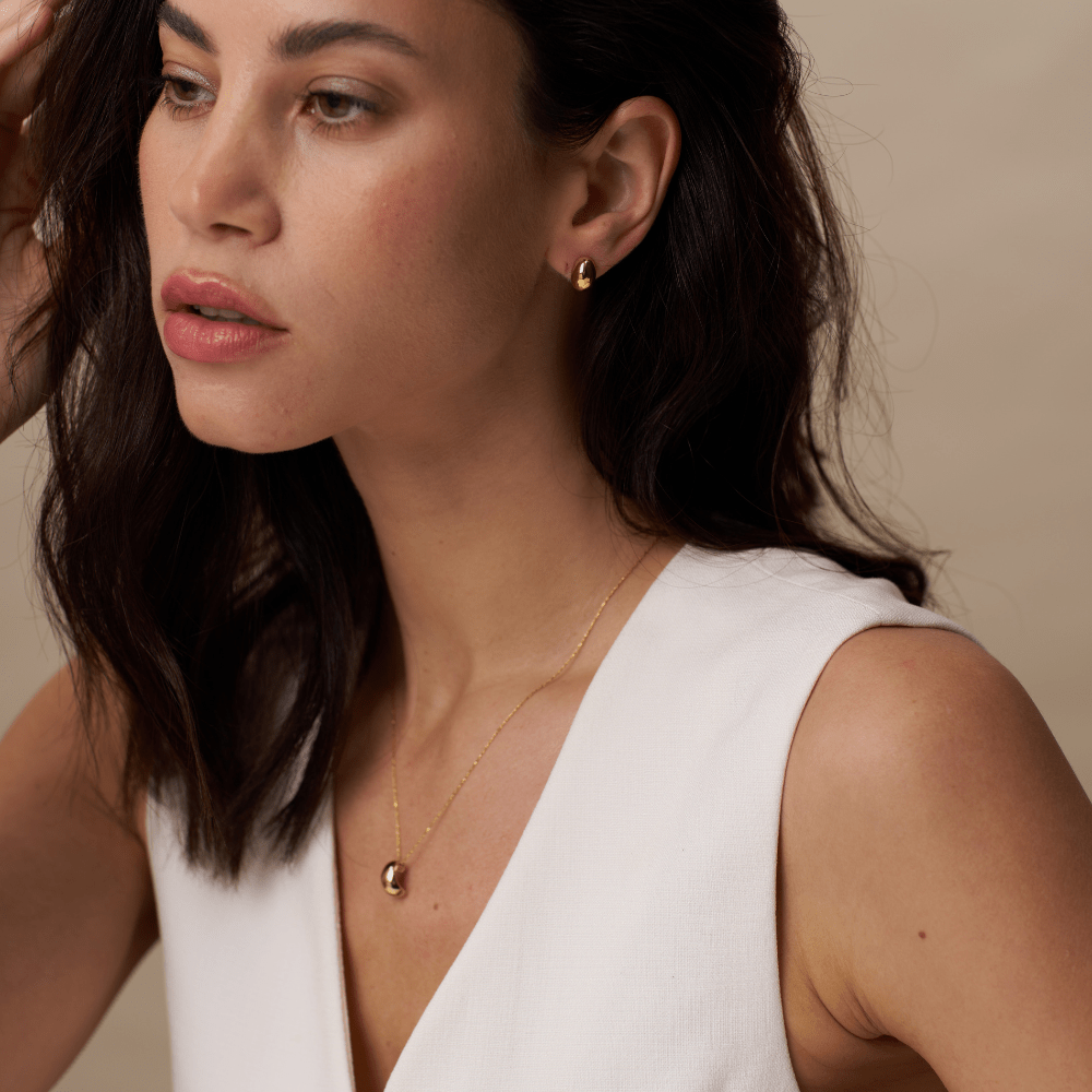 Orelia Polished Drop Chain Necklace