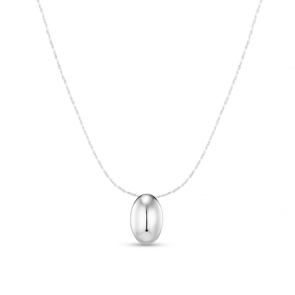 orelia Polished Drop Chain Necklace - Silver