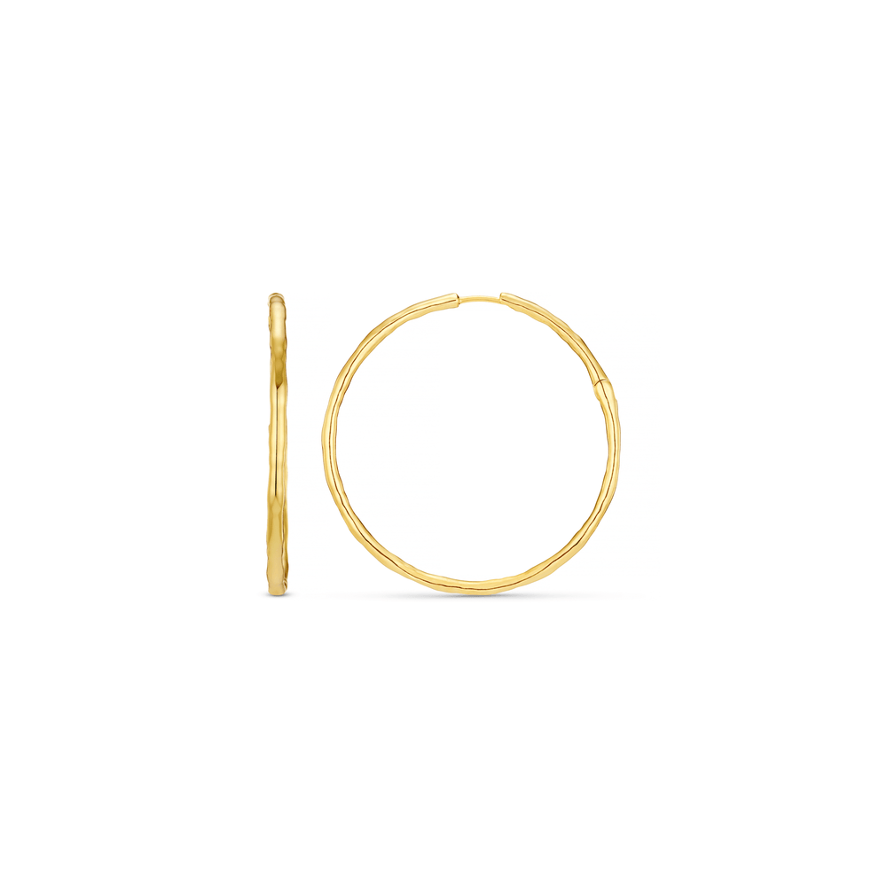 orelia Polished Molten Large Hoop Earrings