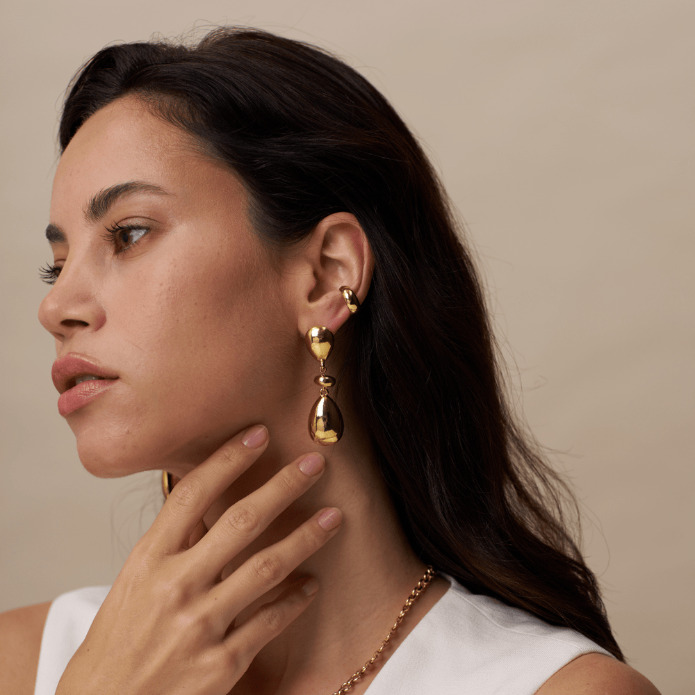 Orelia Polished Statement Mix Drop Earrings