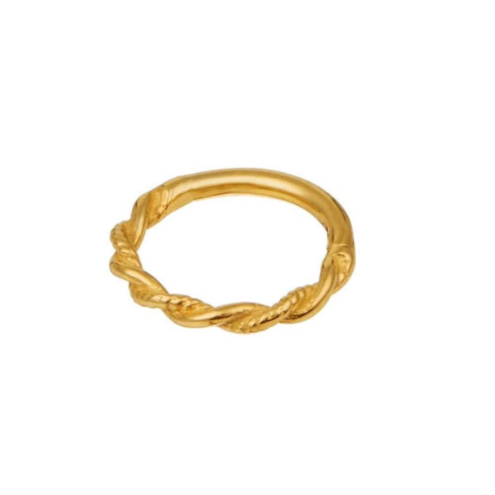 orelia Rope Twist Clicker Hoop 8mm - Gold