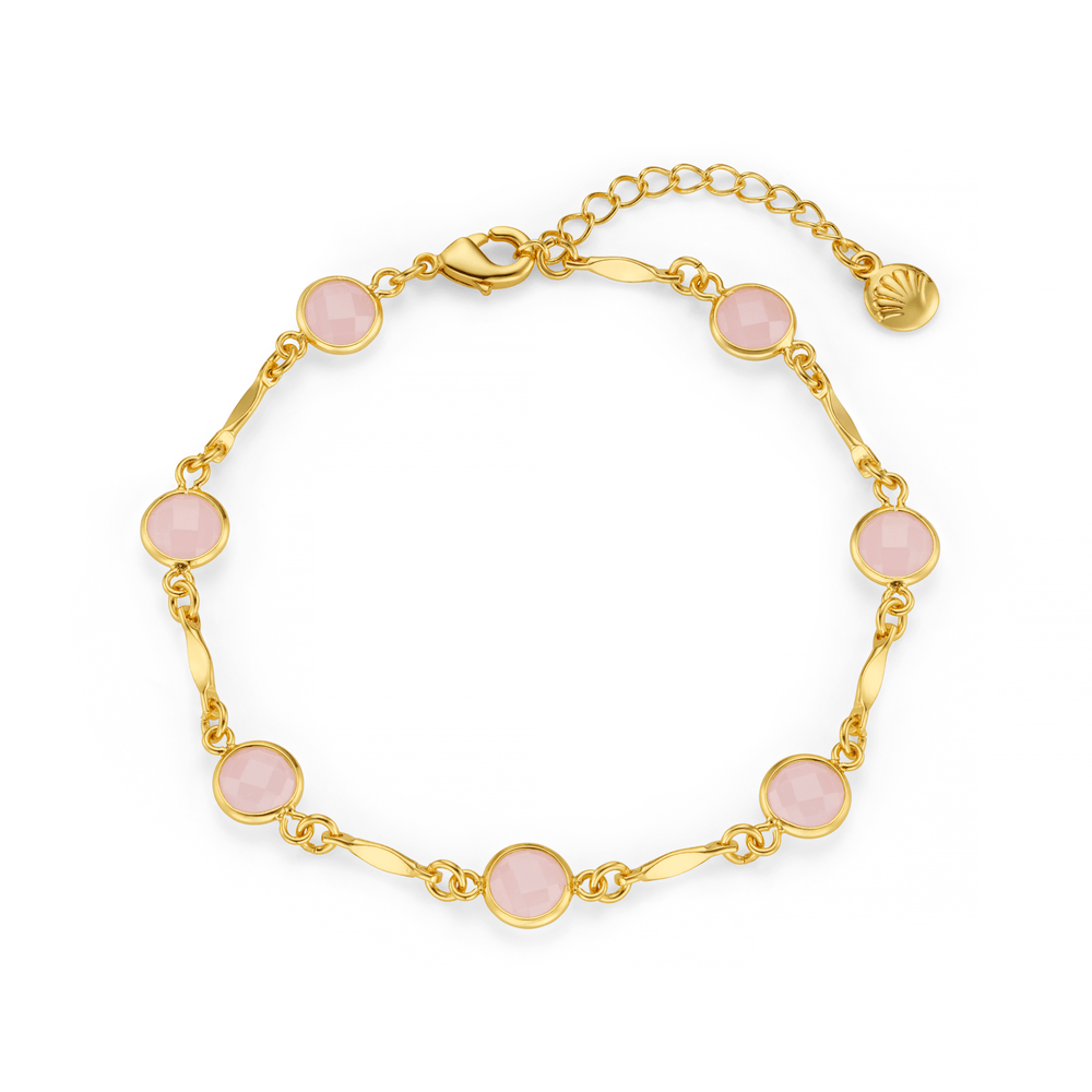orelia Rose Water Opal & Link Chain Bracelet