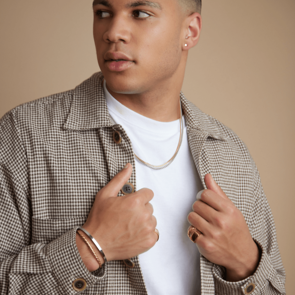 Orelia Round Box Chain Necklace - Gold