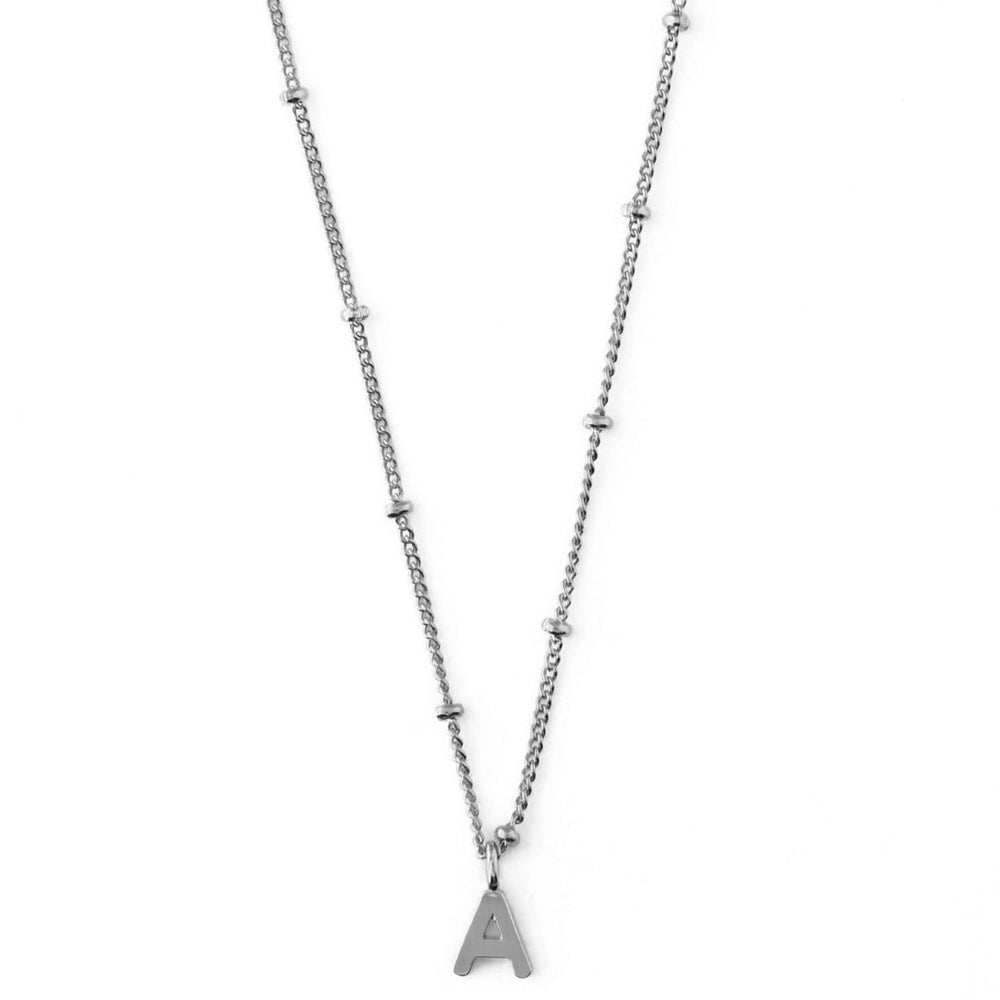 orelia Satellite Chain Initial Necklace - Silver