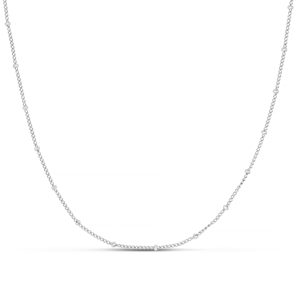 orelia Satellite Chain Silver Necklace - Short