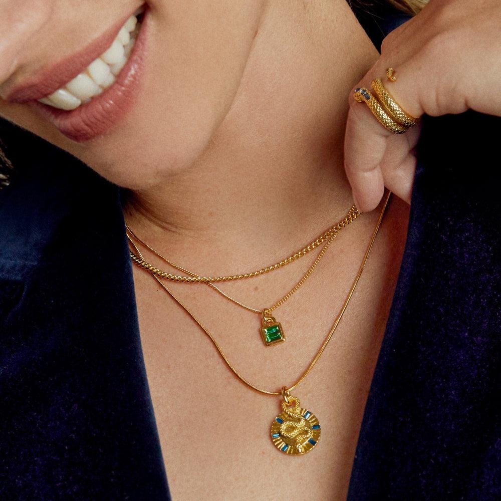 Orelia Serpent Medallion Necklace