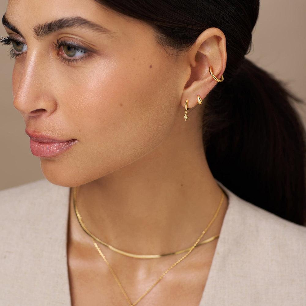 Orelia Simple Ear Cuff - Gold