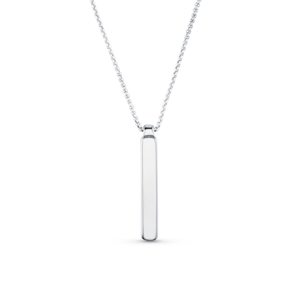 Orelia Solid Bar Necklace - Silver