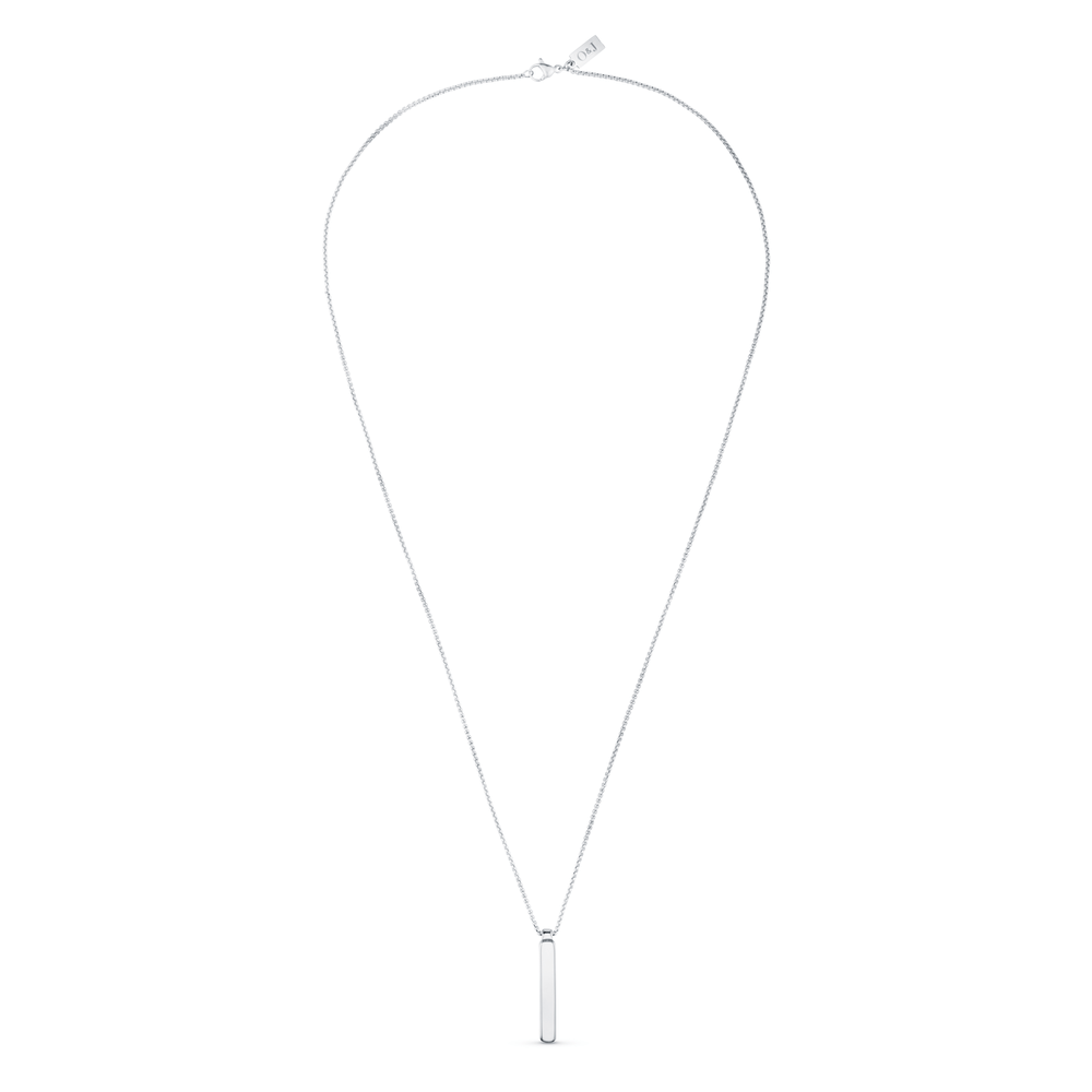 Orelia Solid Bar Necklace - Silver