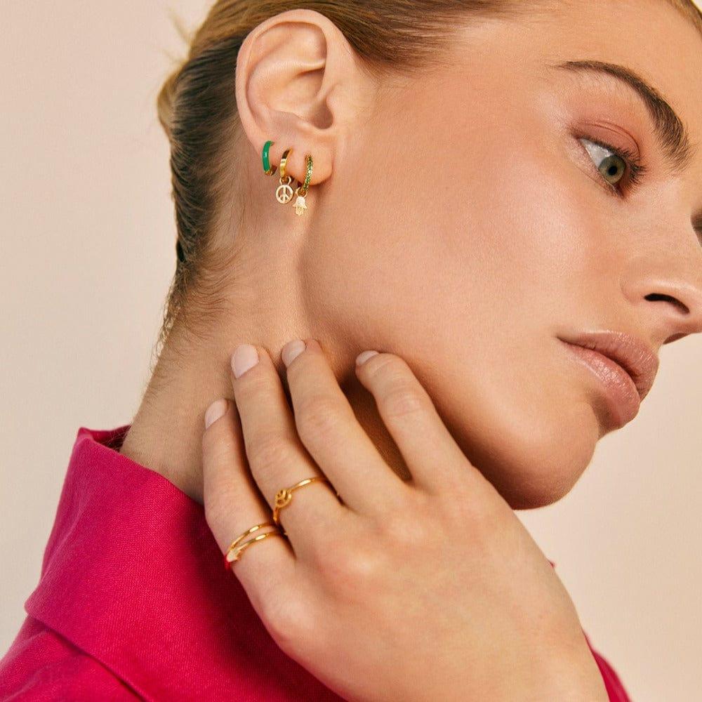 Orelia Spiritual Charm Ring Stacking Set