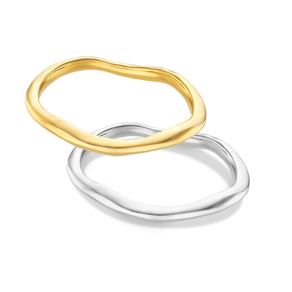 orelia Stacking Bangle Mixed Plate Style Set