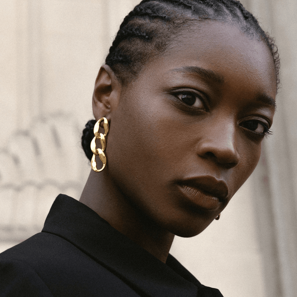 Orelia Statement Chain Drop Earrings