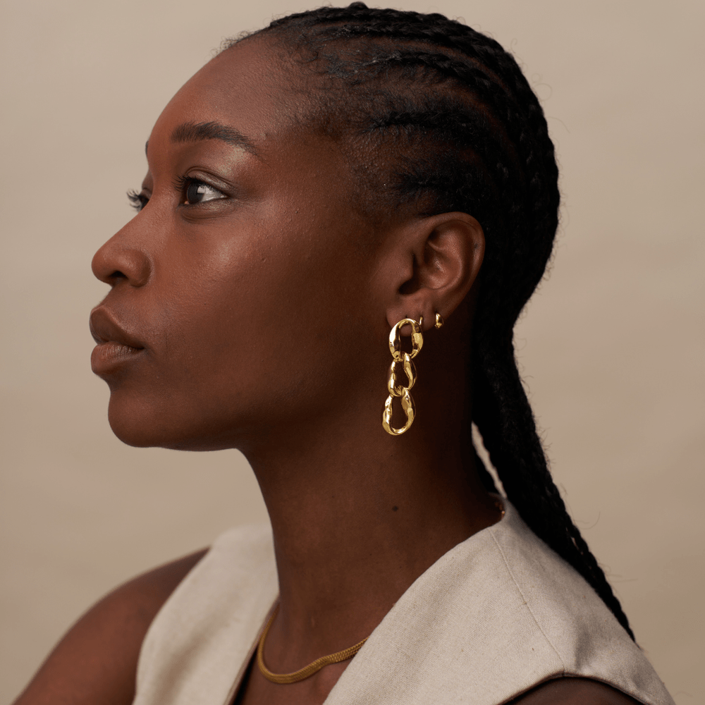 Orelia Statement Chain Drop Earrings