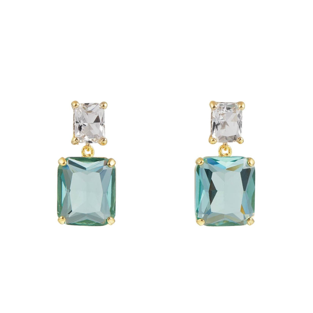 orelia Statement Crystal Double Drop Earrings