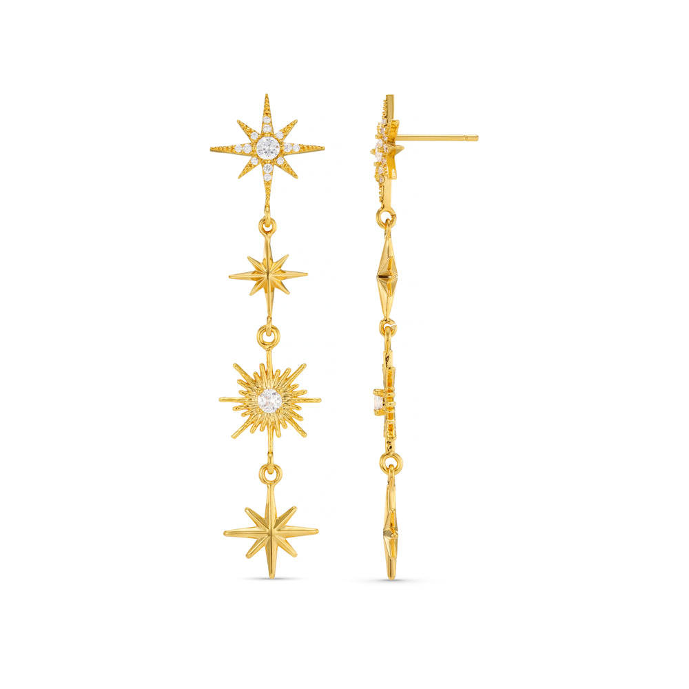 orelia Statement Crystal Starburst Drop Earrings