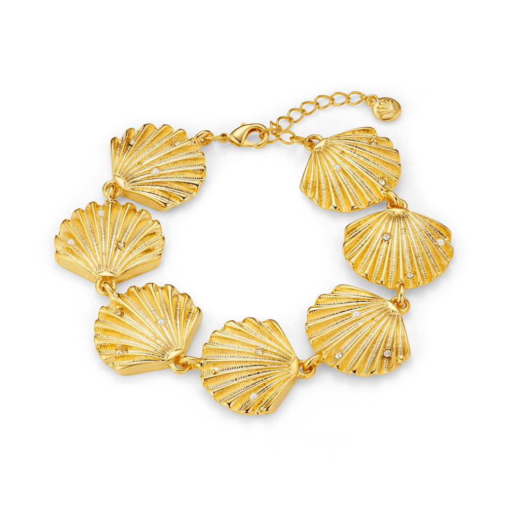 orelia Statement Embellished Shell Bracelet