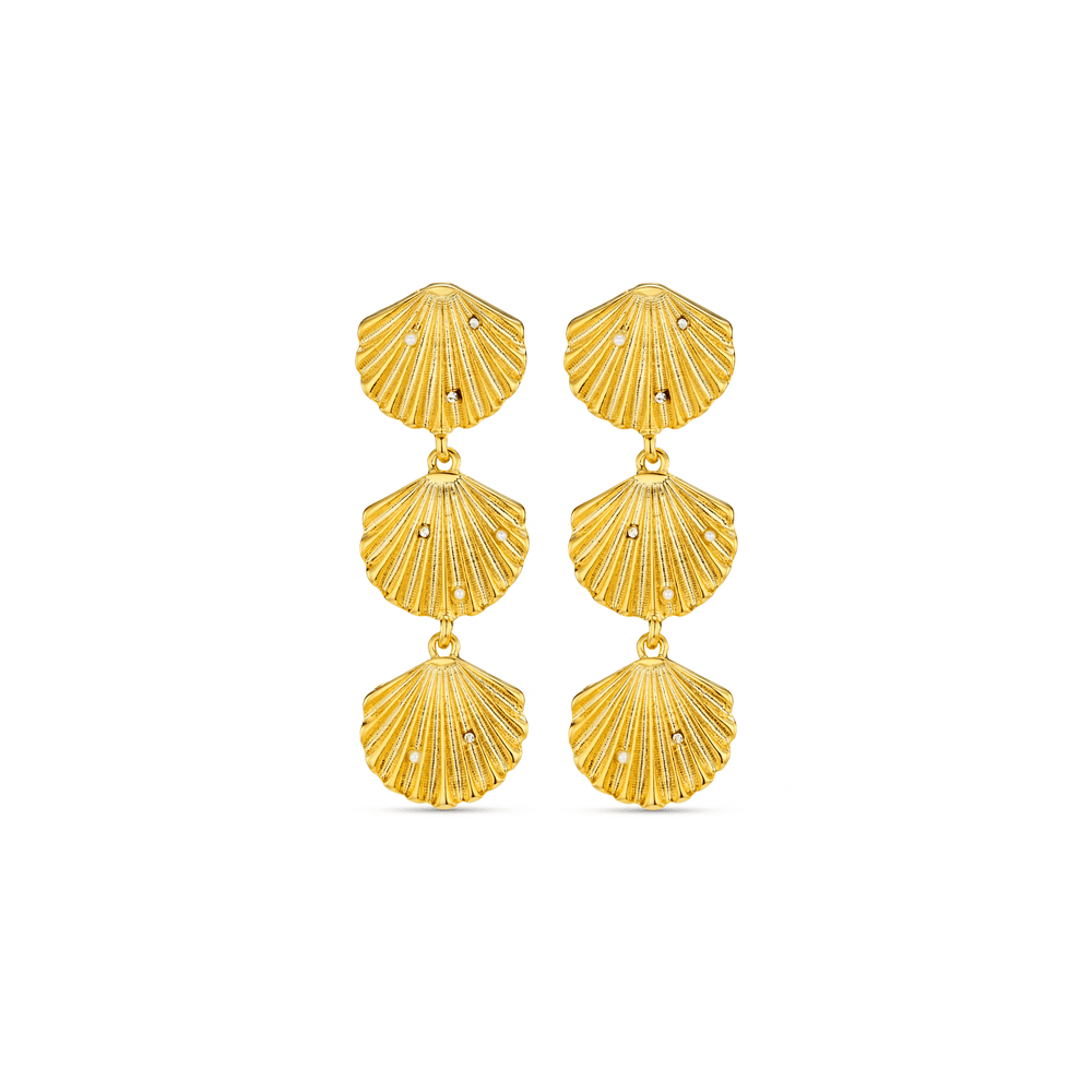 orelia Statement Embellished Shell Drop Earrings