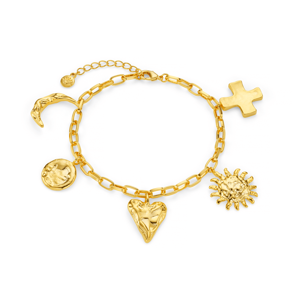 orelia Statement Molten Charm Bracelet