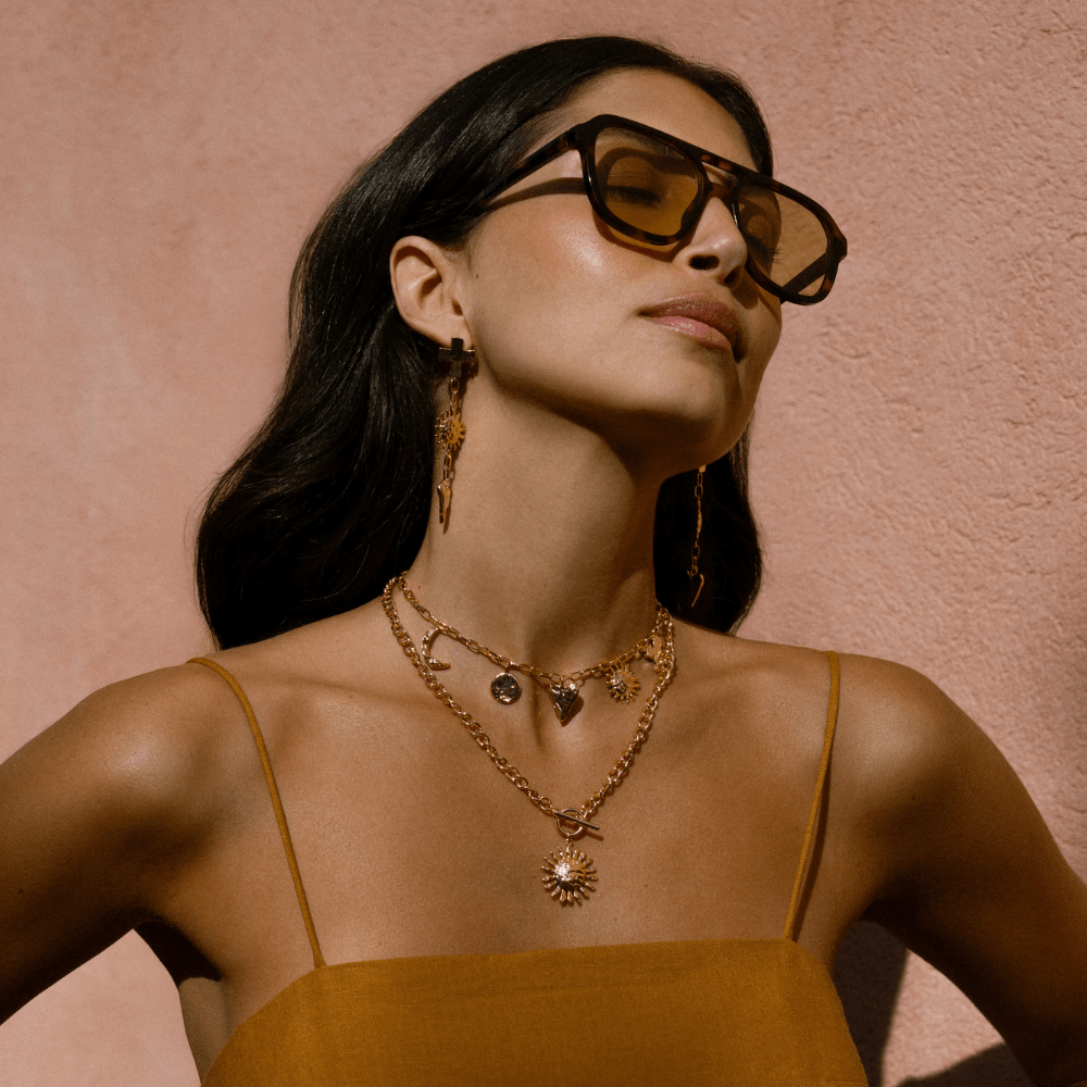 Orelia Statement Molten Charm Necklace