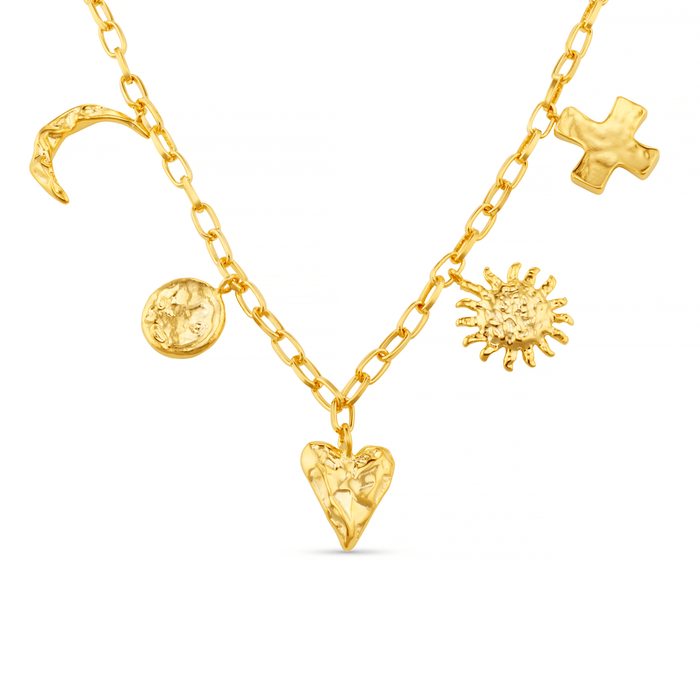 orelia Statement Molten Charm Necklace