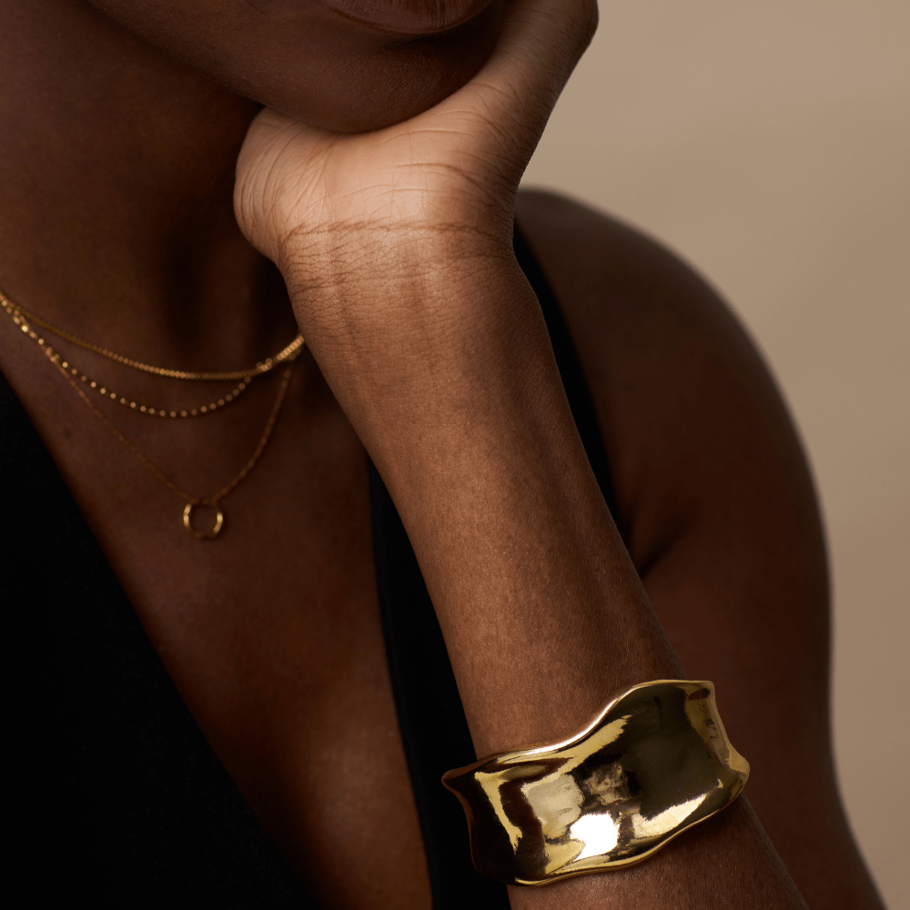 Orelia Statement Organic Molten Metal Cuff