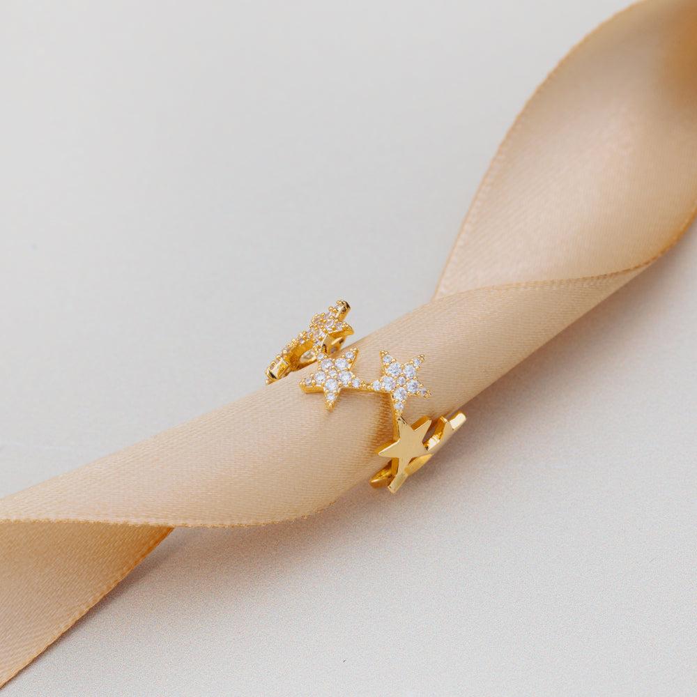 Orelia Statement Pavé Star Ring