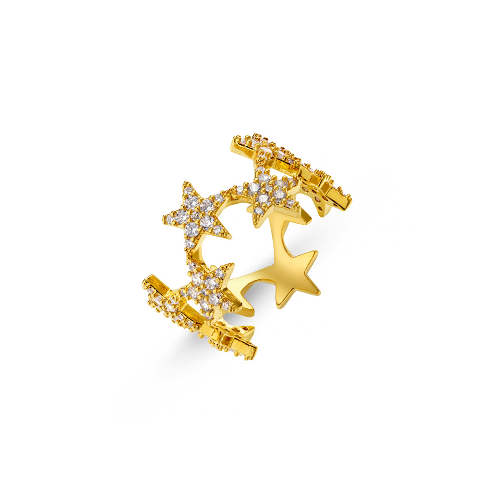orelia Statement Pavé Star Ring