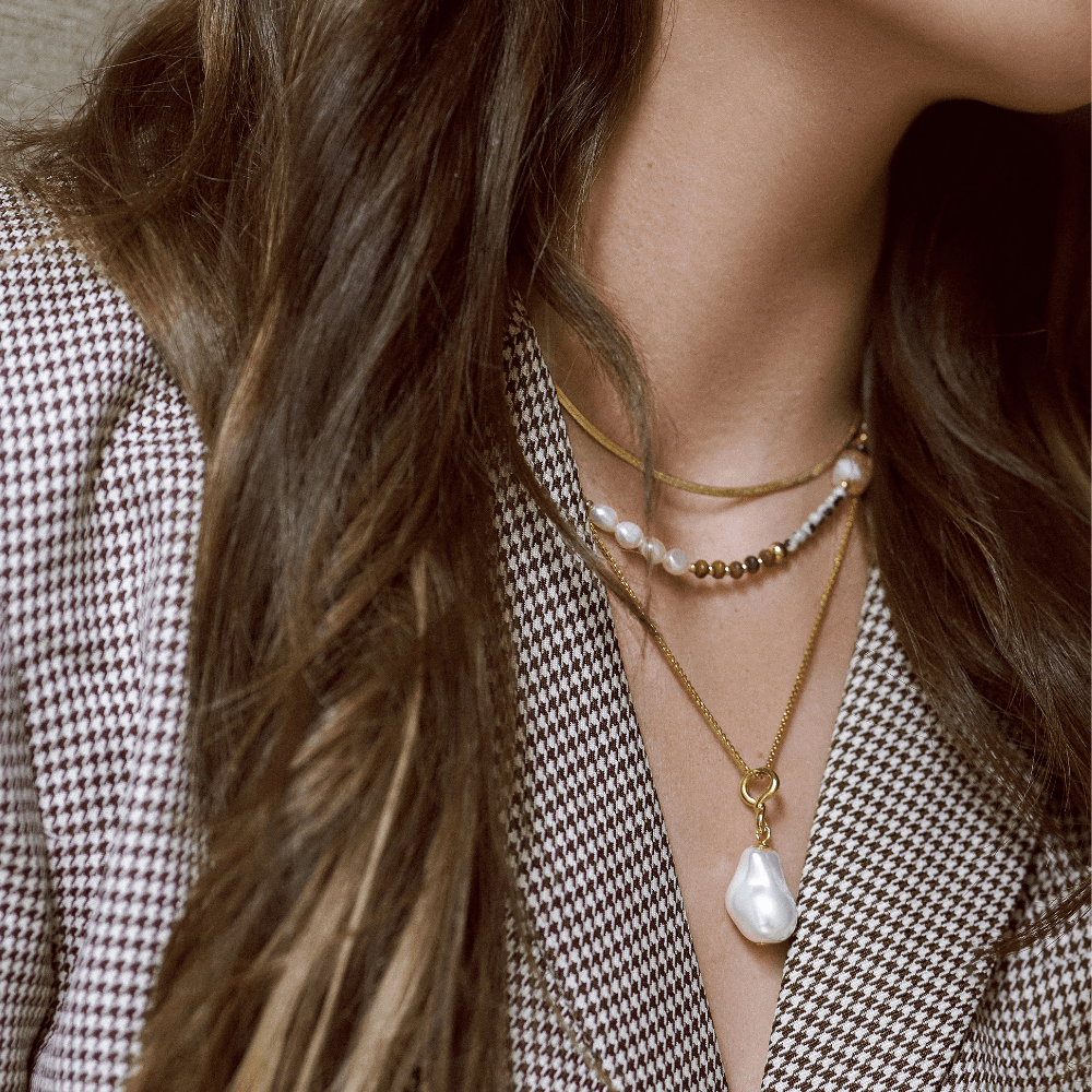 Orelia Statement Pearl Drop Necklace