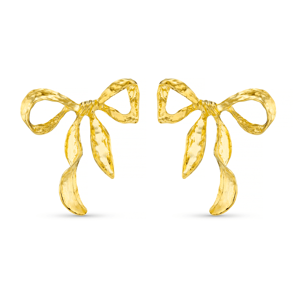 orelia Statement Ribbon Bow Earrings