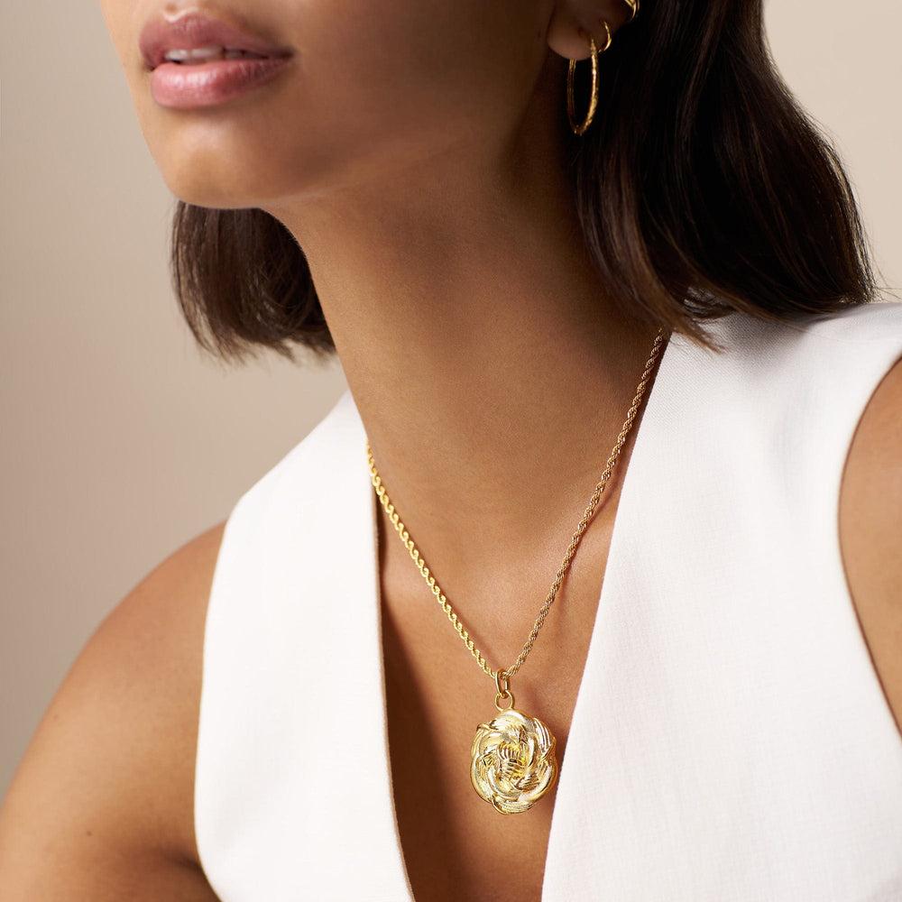 Orelia Statement Rosette & Rope Chain Necklace