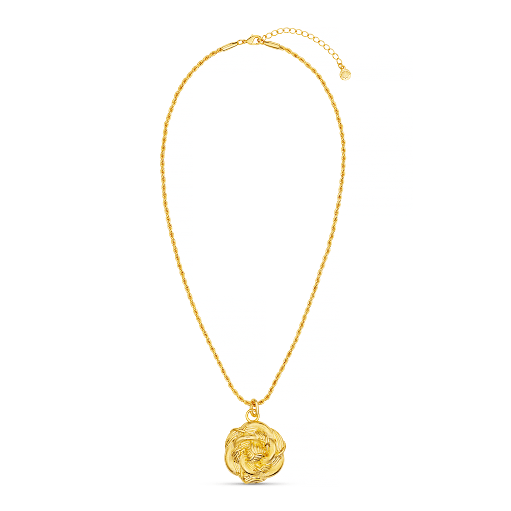 Orelia Statement Rosette & Rope Chain Necklace