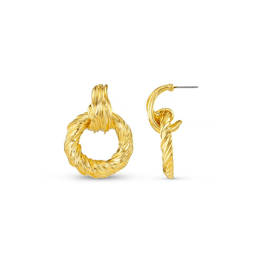 orelia Statement Textured Door Knocker Earrings