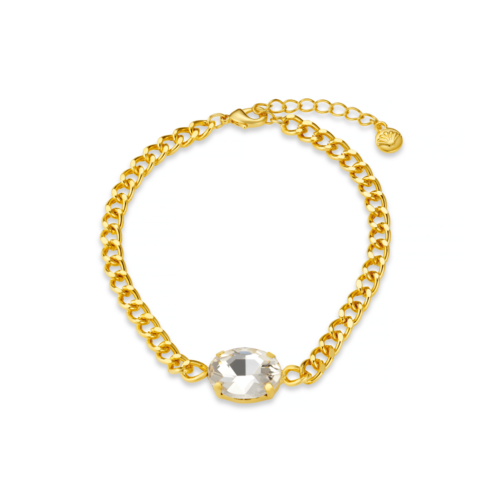 orelia Stationed Crystal Chain Bracelet