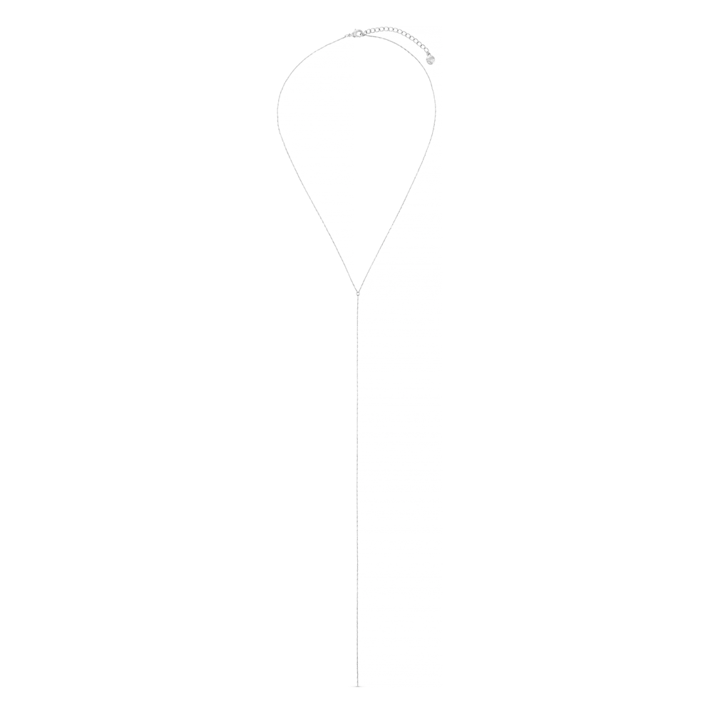 orelia Super Fine Lariat Necklace - Silver