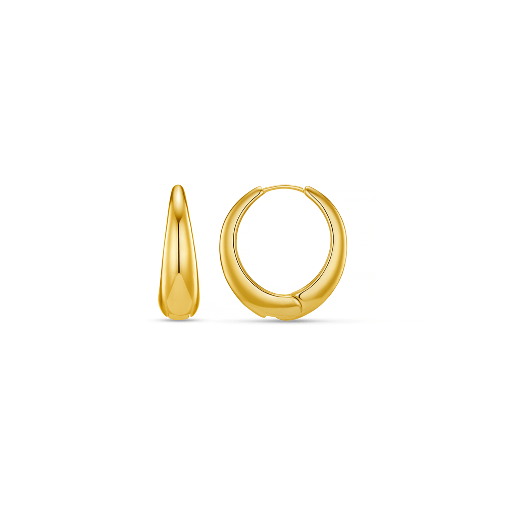 orelia Tapered Hoop Earrings - Gold