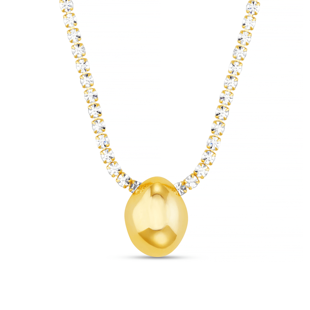 orelia Tennis Chain & Polished Drop Necklace