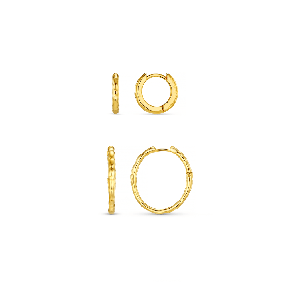 orelia The Molten Hoop Earring Style Set